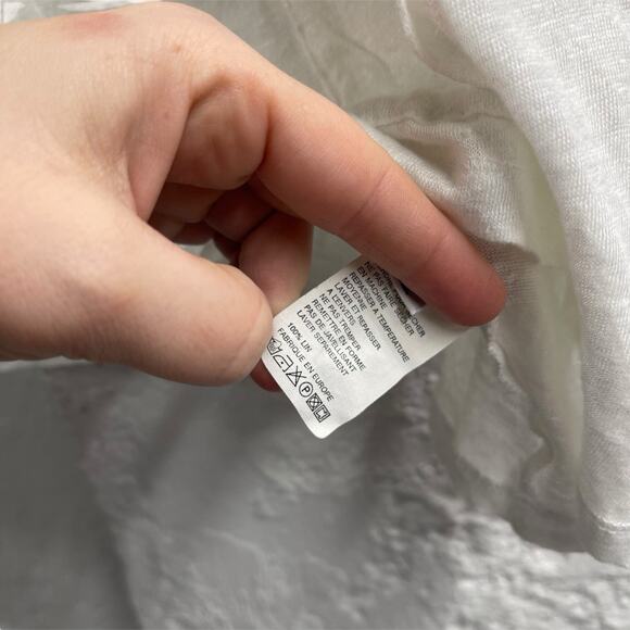 Majestic Paris White Linen Top Cardigan Size 2 Distressed - Picture 7 of 8